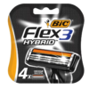 Запаски BIC FLEX 3 Гибрид картриджи 4 шт