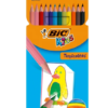 Карандаши BIC цветные пластиковые KIDS Tropicolors 12шт