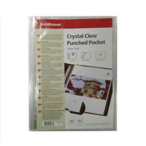 Перфофайл Erich Krause A4 Crystal Clear Heavy Duty 10шт