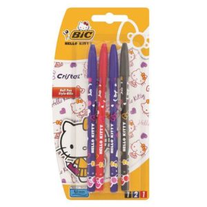 Ручка BIC Кристал Хелло Китти ассорти 4шт