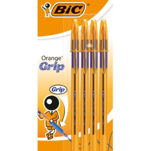 Ручка BIC Оранж Грип тонкая линия синяя 4шт