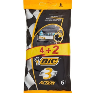 Станок бритвенный BIC 3 ЭКШЕН ПАУЧ 4+2шт