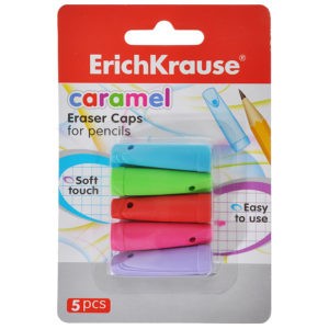 Ластики Erich Krause CARAMEL для карандашей 5шт