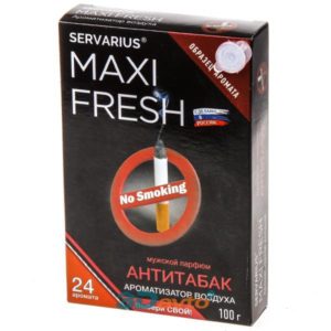 Ароматизатор MAXI FRESH под сиденье гель с пробником АНТИТАБАК MF124