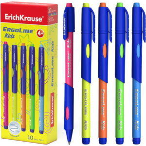 Ручка Erich Krause шариковая ErgoLine Kids Ultra Glide Technology синяя